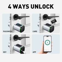 Cylindre de serrure intelligent Tuya BLE avec mot de passe, carte-clé, longueur réglable, corps de serrure 6068, remplace l'ancien cylindre pour les serrures d'appartement