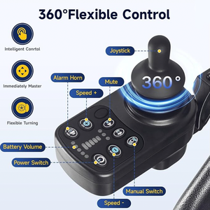 Hubang-Silla de ruedas plegable de aleación de aluminio ligera, con tanque para transporte eléctrico automático, para discapacitados - Product Image 5