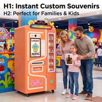 Distributeur automatique de pièces commémoratives personnalisées avec impression UV IA, kiosque autonome pour sites touristiques, OEM