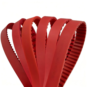 3M S5M 8M AT10 T10 con adhesivo rojo, adhesivo PU espeso, máquina de ribeteado de alambre de acero de poliuretano, sincronización con adhesivo de respaldo <span class=keywords><strong>APL</strong></span> - Product Image 3