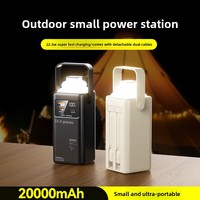Batterie externe transfrontalière grande capacité 50000 mAh avec lampe LED pliable, alimentation mobile partagée pour extérieur, sortie multi-USB en plastique