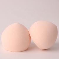 Nouveau design éponge de mélange de maquillage en forme de pêche sans latex éponge de beauté en poudre lait crème en poudre éponge de maquillage pour fond de teint