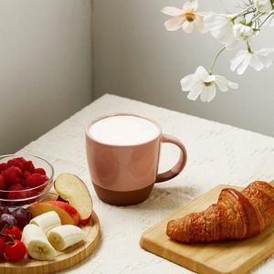 BENELUCK Tasses à café en céramique personnalisées de 13 oz, compatibles micro-ondes, grandes tasses pour thé, <span class=keywords><strong>chocolat</strong></span> <span class=keywords><strong>chaud</strong></span>, avec couvercle et cuillère, isolation thermique pour boissons froides - Product Image 5