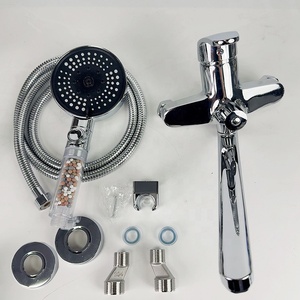 Marché ouzbek russe chaud froid mural Zinc Chrome douche mélangeur d'eau pluie pulvérisation Long bras balançoire robinet <span class=keywords><strong>de</strong></span> salle <span class=keywords><strong>de</strong></span> bain - Product Image 1