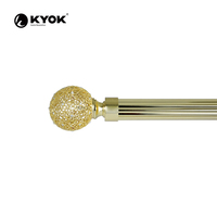 Tringle à rideaux KYOK Premium - Embout décoratif ajouré avec accents en cristal