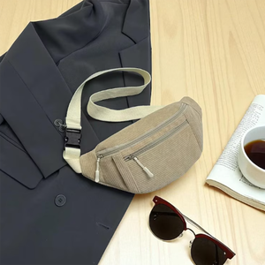 กระเป๋าคาดเอวมีซิปใส่ได้ทั้งชายและหญิงกระเป๋าคาดลำตัวแบบลำลองและมีสไตล์พกพาได้สำหรับการเดินทางใช้ในชีวิตประจำวัน - Product Image 4