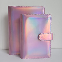 Neuerscheinung Hochwertiges Umweltfreundliches Leichtgewichtiges Wasserdichtes Holografisches Glitzer-Luxus Erweiterbare Brieftasche Hardcover-Notizbuch 2024