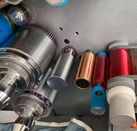 Machine d'impression d'étiquettes rotative certifiée CE JS-1041B, double face, rotation de 150°, minimum 5 couleurs, pour étiquettes tissées de vêtements