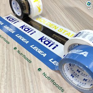 Factory Price Custom Printed BOPP Adhesive Tape Single <b>Sided</b> Pressure Sensitive for Bag Sealing with Acrylic Logo - Product Image 3