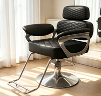 Chaise de salon hydraulique réglable en hauteur, pivotante à 360°, inclinable, pour salon de coiffure