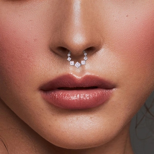 <span class=keywords><strong>Piercing</strong></span> de <span class=keywords><strong>Aro</strong></span> para Septum y Nariz de Titanio G23 16G, Joyería para <span class=keywords><strong>Mujer</strong></span>, Pendiente de Oro con Circonita Cúbica (CZ) para Hélice, Daith, Tragus, Cartílago, Concha - Product Image 6