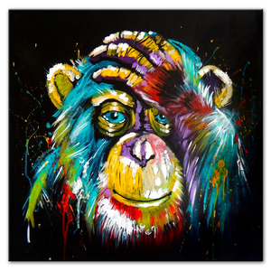 Aquarelle pensée singe <span class=keywords><strong>Art</strong></span> mural toile impressions abstrait animaux Pop <span class=keywords><strong>Art</strong></span> toile peintures décor mural photos pour chambre d'enfants - Product Image 4