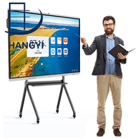 Écran tactile interactif plat 75 pouces 4K Smart Moniteur LCD WiFi pour l'enseignement et les conférences