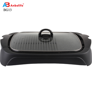 Grill électrique Anbolife <span class=keywords><strong>pour</strong></span> la maison, revêtement antiadhésif en céramique, <span class=keywords><strong>plaque</strong></span> de cuisson/grill électrique - Product Image 3