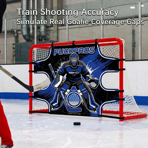 ผ้าใบเป้าซ้อมยิงฮอกกี้ PUCKPROS แบบห<span class=keywords><strong>น</strong></span>าพิเศษ สำหรับฝึกซ้อมยิงฮอกกี้<span class=keywords><strong>น</strong></span>้ำแข็งในสนามหลังบ้าน อุปกรณ์ฮอกกี้น้ำแข็ง - Product Image 2