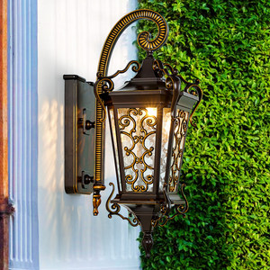 Lampe murale extérieure classique européenne en alliage d'aluminium étanche IP65, éclairage LED CRI 80, jardin, balcon, terrasse, <span class=keywords><strong>escalier</strong></span> - Product Image 2