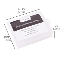 Boîte de 120 moules à ongles réutilisables double usage, forme trapézoïdale transparente, avec lignes graduées, pour extension d'ongles en polygel, pour salon de manucure