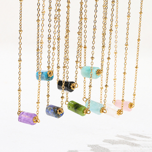 <span class=keywords><strong>Collana</strong></span> da Donna JD GEMS con Catene Eleganti e Perle di <span class=keywords><strong>Quarzo</strong></span> <span class=keywords><strong>Rosa</strong></span> Naturale, Ciondolo in Acciaio Inossidabile, <span class=keywords><strong>Collana</strong></span> a Strati - Product Image 3