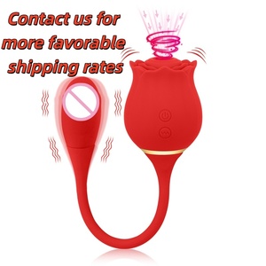 Custom Logo 10 Frequency <strong>Suction</strong> 10 Frequency Vibration Detachable Rose Personal <strong>Massager</strong> USB Rechargeable - Product Image 1