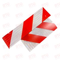 Rouge blanc 3 ans auto-adhésif bande réfléchissante autocollant réfléchissant camion plaque de marquage arrière réfléchissant vinyle Chevron autocollant