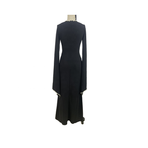 Bán buôn tùy chỉnh khiêm tốn hồi giáo Dresses dài tay áo phong cách Handmade chống tĩnh Breathable Polyester abaya dành cho phụ nữ một kích thước - Product Image 2