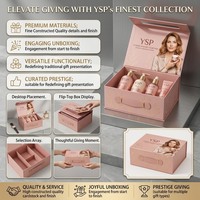 Boîte cadeau pliable personnalisée de marque premium pour soins de la peau avec poignée, boîtes rigides en papier à plat avec insert pour ensembles de soins de la peau de grande valeur