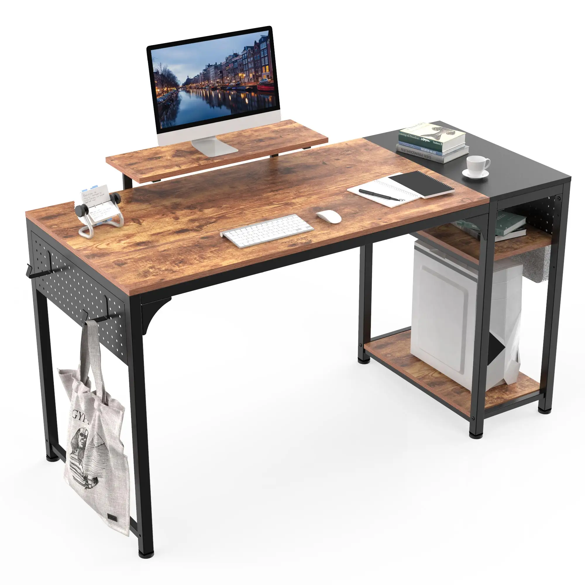 Home Office Möbel Modernes Design DIY gebrauchte Metall Holz Computer Schreibtisch zum Verkauf