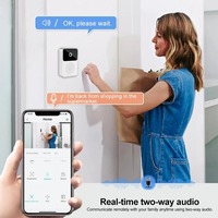 Sonnette de porte intelligente sans fil avec caméra vidéo HD de sécurité domestique, vision nocturne rechargeable, WiFi, vente chaude
