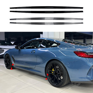 สปอยเลอร์ข้างรถยนต์ Amp-Z สีดำเปียโนลายคาร์บอนไฟเบอร์ สำหรับรถยนต์ BMW ซีรีส์ 8 คูเป้ G14 G15 M Sport ปี 2019+ ชุดแต่งตัวถังรถยนต์ - Product Image 1