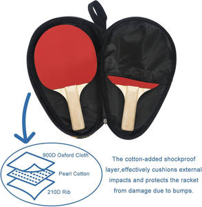 Échantillon gratuit Sac de tennis de table personnalisé de haute qualité multicolore pour l'entraînement, étui de rangement pour raquettes de tennis de table - Product Image 6