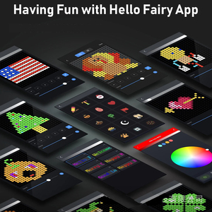 Cadena de luces de cortina de imagen DIY inteligente, Control Bluetooth de aplicación, Sinfonía, luz RGB, programación inteligente, cadena de luces LED, decoración de guirnalda - Product Image 5