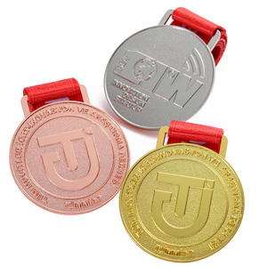 Medallas Deportivas Personalizadas con Diseño Gratuito, Juego de Medallas de Aleación de Zinc con Logotipo en Relieve, Chapadas en Oro, Plata y Cobre, <span class=keywords><strong>para</strong></span> Competiciones - Product Image 2
