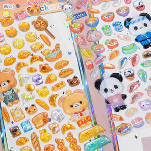 Autocollants 3D en relief cristallin sur le thème de la <span class=keywords><strong>cuisine</strong></span> <span class=keywords><strong>japonaise</strong></span>, avec des animaux mignons, n° 168 - Product Image 3