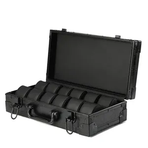 Boîte à <span class=keywords><strong>montres</strong></span> <span class=keywords><strong>de</strong></span> luxe en alliage d'aluminium 12 fentes, <span class=keywords><strong>rangement</strong></span>, organisateur, présentoir, montre <span class=keywords><strong>de</strong></span> voyage, bracelets, boîte cadeau - Product Image 2