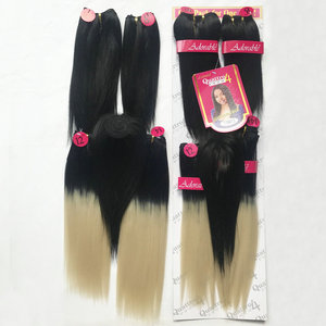 4 Lọn Tóc Giả Đóng Gói Toàn Bộ Quattro Yaki Wave, Sợi Tổng Hợp Chịu Nhiệt Yaki Thẳng Hai Tông Màu Vàng 613 Tóc Dệt - Product Image 2