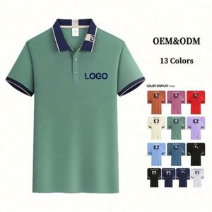 Sense of New Technology Popular Men's Polo <b>Shirts</b> Summer Ice Silk Fabric T <b>Shirts</b> Anti-Pilling With Custom Logo - Product Image 1
