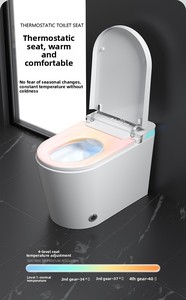 Sanitário Automático Moderno com Sensor e Recursos Multifuncionais, Drenagem S-Trap e Controle Remoto Incluído - Product Image 2