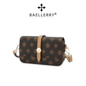Baellerry Women's Crossbody Bag Horizontal <b>Square</b> Magnetic Buckle Vintage Style Shoulder Bag For Everyday Use - Product Image 1