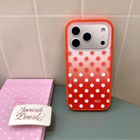 Coque de téléphone portable TPU multicolore créative à motifs changeants pour iPhone 14 15 16 17 Pro Max, coque arrière dégradée à pois