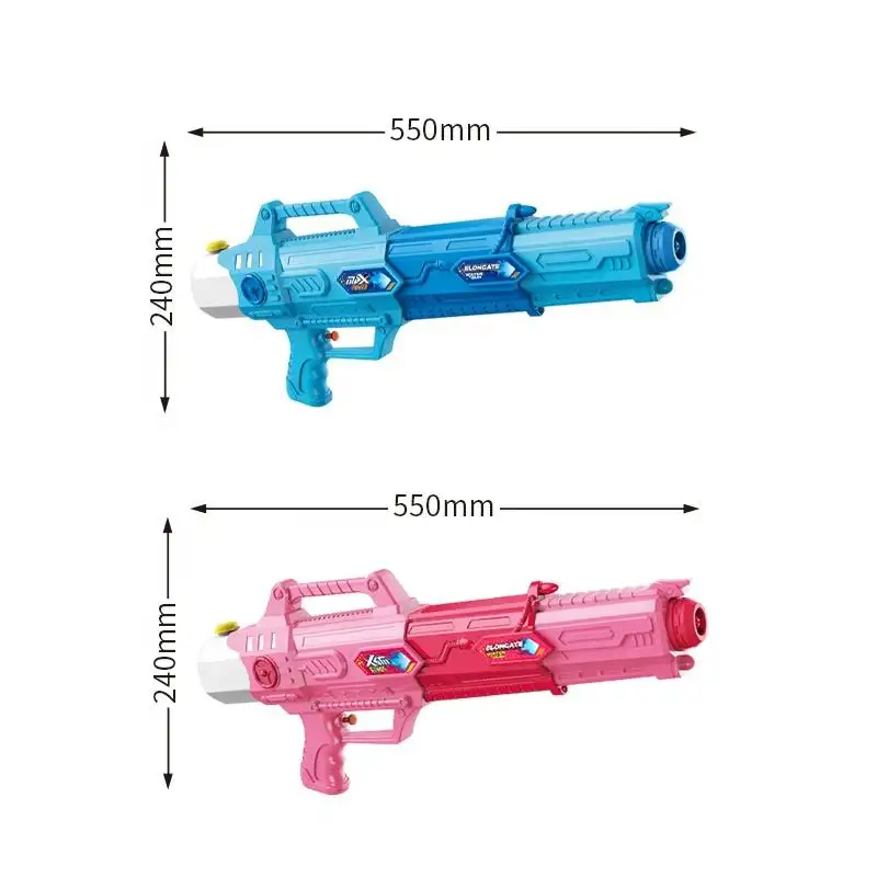 2024 Neues Sommerspielzeug 550 ml Drei lange einziehbare Wasserpistole ausziehbare große Wasserpistole Spielzeug für Kinder