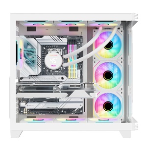 Vỏ máy tính chơi game ATX <span class=keywords><strong>Mid</strong></span> <span class=keywords><strong>Tower</strong></span> chất lượng cao, tầm nhìn toàn cảnh 270 độ, bán buôn nhà máy, tích hợp dải đèn LED RGB - Product Image 4