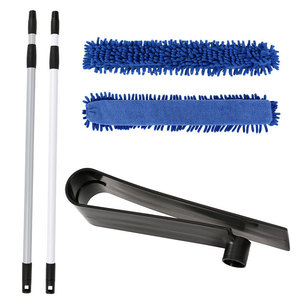 Ventilateur de plafond nettoyant le plumeau de chenille pliable en microfibre avec poteau de fer extensible pour un usage domestique - Product Image 3