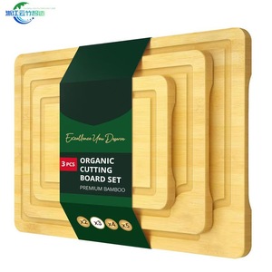 Wholesale <b>Set</b> of 3 Bulk Cutting Board <b>Set</b> With Deep Side Handles Premium Wood Engraving Chopping Board - Product Image 2