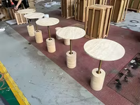 Table basse de salon personnalisée, minimaliste, moderne, de luxe, haut de gamme, petite, avec plateau en marbre naturel et base en métal doré