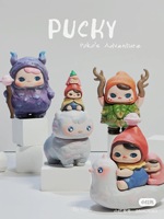 Nouvelles figurines en PVC Popmart PUCKY Poko`s Adventure Series, boîte mystère à collectionner, jouets super mignons, poupée cadeau de Noël