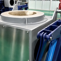 Four de fusion en acier inoxydable pour aluminium, cuivre, plomb, nickel, étain, titane, zinc, laiton, bronze, avec creusets et fours