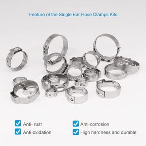 Stainless Steel <b>Hose</b> <b>Clamps</b> 170Pcs 6-25.6mm Constant Tension For Repair Replace - Product Image 3