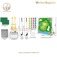 136.5*92CM jeu de golf ensemble enfants jouer tapis de sol intérieur extérieur interactif sport jouet notation Golf Club ensemble et balles collantes