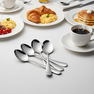 Juego de Cucharas y Tenedores Pequeños de Acero Inoxidable de Alta Calidad, Cuchara Clásica para Cena, para Café, para Restaurantes y Hoteles - Product Image 2