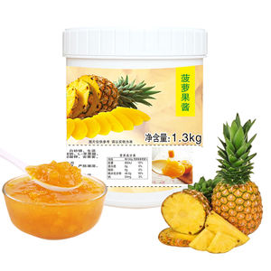 Prix Usine Réduit Matériaux Laitiers OEM Ingrédients Concentrés pour Bubble Tea Confiture d'Ananas en Bouteille Fraîche 1,3kg Personnalisation Usine - Product Image 3